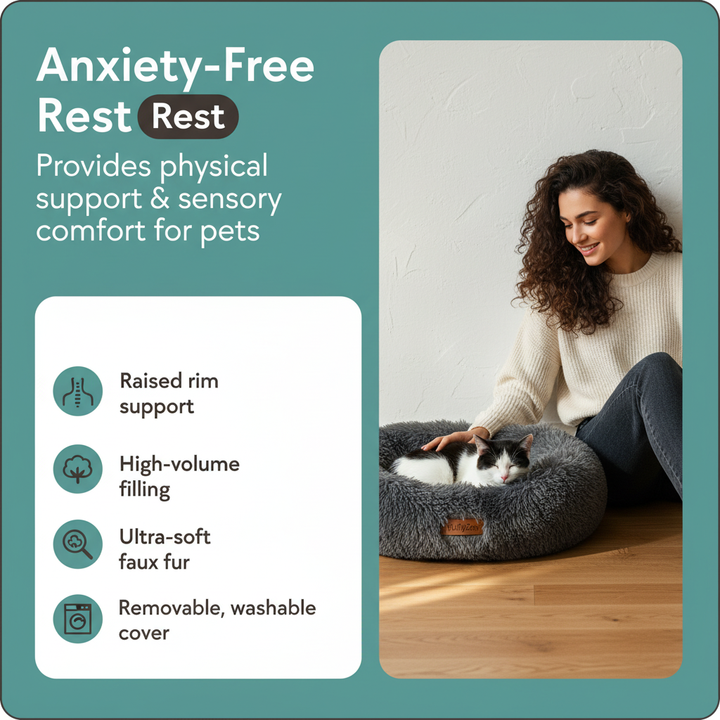 FluffyZen™ - The Original Calming Donut Bed